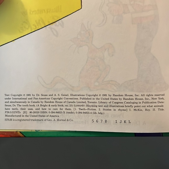 Dr. Seuss The Tooth Book Written as Theo LeSieg - Picture 7 of 11